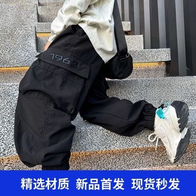 新春秋款中大童休闲宽松长裤帅气束脚裤韩版潮流百搭男童工装裤