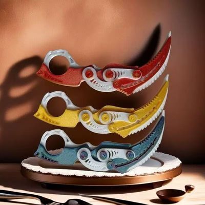 3d打印折叠爪刀炫酷模型塑料质感萝卜刀玩具高颜值仿真网红通用刀