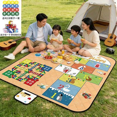飞行棋野餐春游户外防潮垫加厚野炊地垫露营超声波垫子防水便携优惠商品图片