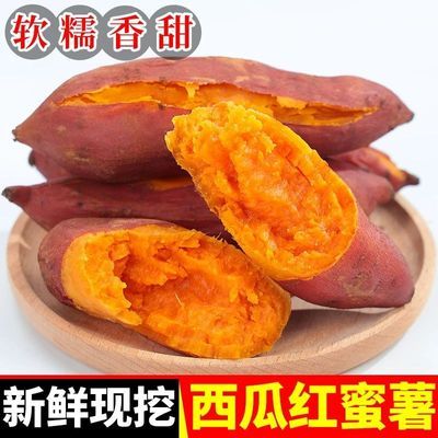 新鲜现挖西瓜红蜜薯软糯香甜西瓜红红薯便宜