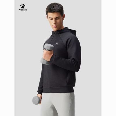 【KELME】卡尔美运动半开衫卫衣25新款休闲减龄训练半拉链连帽套头衫