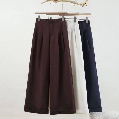 26年春夏新款高腰休闲阔腿裤韩版时尚百搭风垂感女装休闲裤