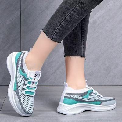 透气网面厚底运动鞋
