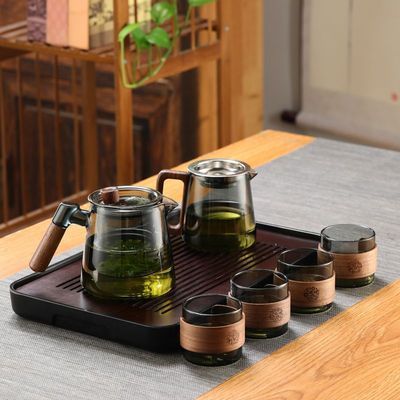 2025新款玻璃茶具套装功夫茶杯轻奢高档耐热泡茶壶喝茶办公室家用