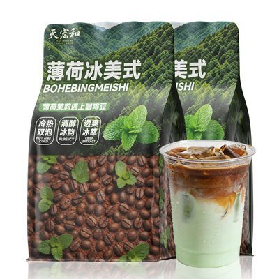 天宏和 薄荷冰美式黑咖啡清凉口感顺滑回甘夏日休闲速溶咖啡100g