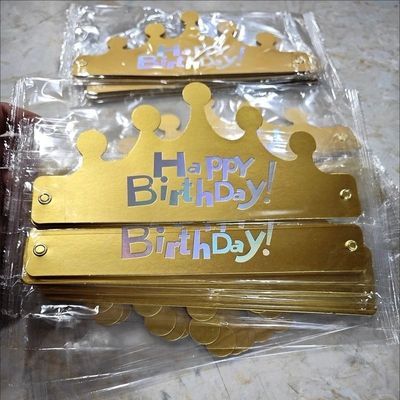 爆款折叠加厚生日帽皇冠帽一次性烘焙生日皇冠头饰派对氛围感装饰