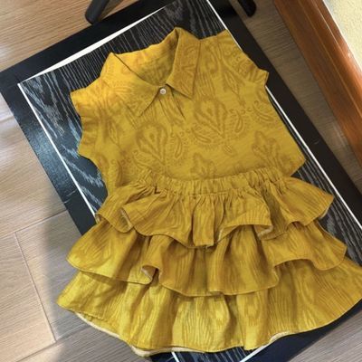 女童套装夏款法式小女孩艾特莱斯裙子