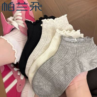 帕兰朵花边袜子女春夏季防臭吸汗ins潮短筒袜学院风诸暨薄款女袜