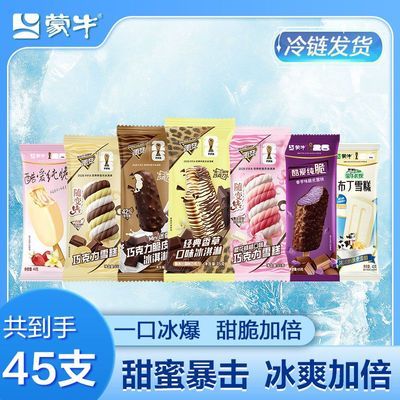 45支】蒙牛冰淇淋随变经典香草小尖尖迷你草莓酷爱香芋冰激凌雪糕