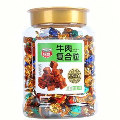 【绿盛】牛肉复合粒罐装230g牛肉粒混合口味办公休闲零食低脂牛肉粒