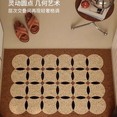 中古风入户地垫玄关门里门外特防滑耐磨除尘脚垫刮泥蹭土可剪裁
