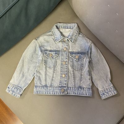外贸丹麦儿童美式水洗做旧牛仔衣外套男女童潮流休闲百搭夹克上衣