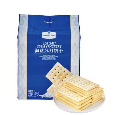 【山姆】代购海盐苏打饼干1.5kg零食养胃独立小包办公室零食早餐饼干优惠商品图片