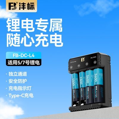 【沣标】7号5号可充电锂电池恒压1.5V大容量玩具门锁遥控器话筒充套装