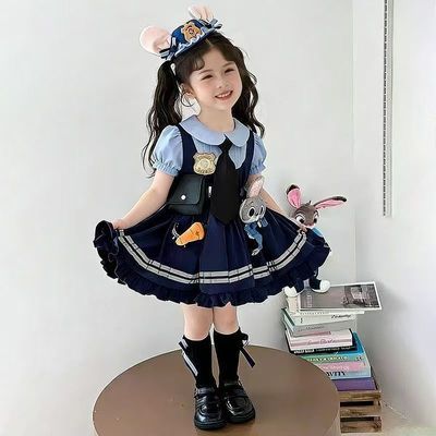 朱迪兔子警官cos六一儿童疯狂动物女童演出服衣服狐狸尼克服装优惠商品图片