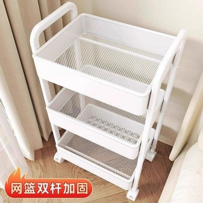 小推车置物架落地厨房浴室移动零食卫生间多层卧室床头书架储物架