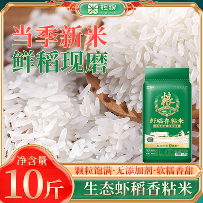 辉粮10斤虾稻香粘米长粒香米猫牙米丝苗米象牙米煲仔饭蛋炒饭5kg