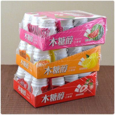 万和达瓶装x20g多规格木糖醇口香糖草莓西瓜味泡泡糖批发清新口气优惠商品图片