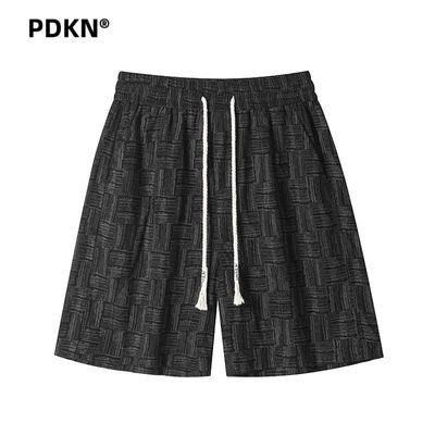 PDKN潮牌 美式复古格纹短裤男2026夏季新款潮流休闲薄款五分裤子【5天内发货】