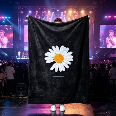 PEACEMINUSONE毛毯权志龙雏菊办公室午睡盖毯毯子优惠商品图片