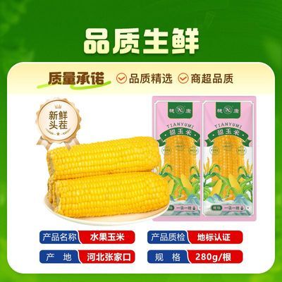 【穗康】水果甜玉米开袋即食非转基因真空包装280克/支甜玉米整箱新鲜优惠商品图片