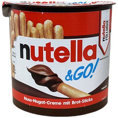 费列罗Nutella能多益榛子巧克力酱手指饼干德国进口零食52克每盒优惠商品图片