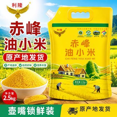 【利隆】 天山金苗油小米壶嘴装2025年新米赤峰黄小米5斤熬粥香糯食品优惠商品图片