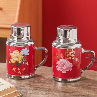 复古个性中国风老式怀旧陶瓷马克杯新款大容量带盖结婚水杯礼物优惠商品图片
