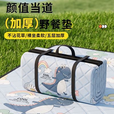 新款野餐垫防潮垫加厚防水便携户外露营野营沙滩草地野炊春游垫子