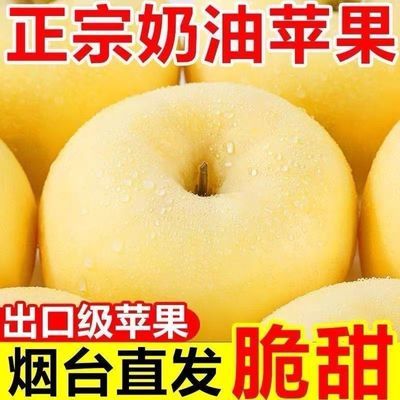 山东烟台黄金奶油富士苹果新鲜水果牛奶脆甜多汁