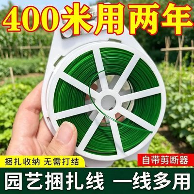 家用园艺捆扎线爬藤植物固定铁丝包塑耐腐果树绿植造型定型绑铁丝