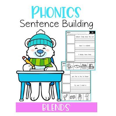 phonics自然拼读句子排序涂色本英语发音技巧小学练习作业纸153