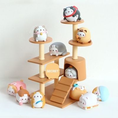1. 正版Molang萌浪兔第5弹猫咪cosplay盲盒 萌公仔潮玩手办可爱