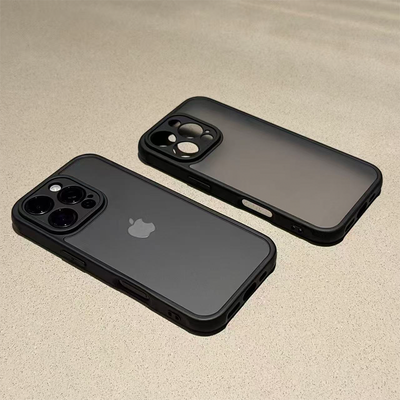 磨砂肤感苹果手机壳适用iPhone17软边硬背16ProMax防摔壳14/15Pro