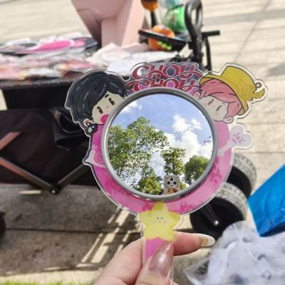 周杰伦演唱会打卡手持镜卡通亚克力随身化妆镜粉丝应援周边纪念品优惠商品图片