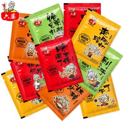 【六婆】辣椒面蘸料2g*120小袋干碟辣椒f粉野餐露营烤肉蘸料四川干碟优惠商品图片