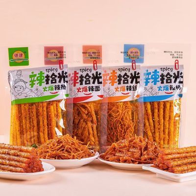 湖南特产麻辣零食德建辣时光火爆辣条辣/丝/面106g童年怀旧