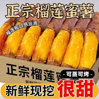 贵族正宗榴莲蜜薯流油玛莎现挖红薯糖心香甜地瓜黄心番薯整箱9斤