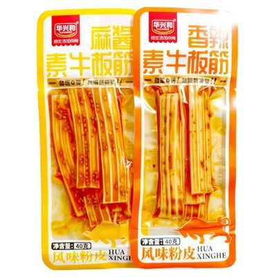 华兴和素牛板筋批发香辣麻酱风味休闲麻辣就吃它