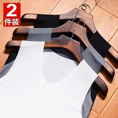 夏季薄款冰丝背心男士无痕打底大码宽松无袖跨栏内穿速干排汗汗衫