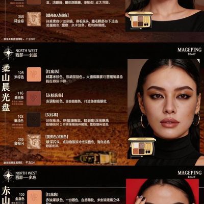 毛戈平塑形晶彩四色眼影盘自由组合提亮塑型修容淡妆明星推荐分盘