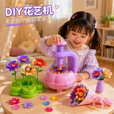 手工diy材料包花艺机玩具女孩子6岁以上7压花器5儿童女童生日礼物