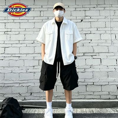 Dickies美式复古工装短袖 纯棉多口袋宽松男士夏季衬衣
