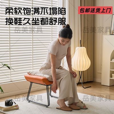 摇椅搭脚脚踏懒人沙发客厅家用门口换鞋凳玄关穿鞋客厅加长脚踏凳