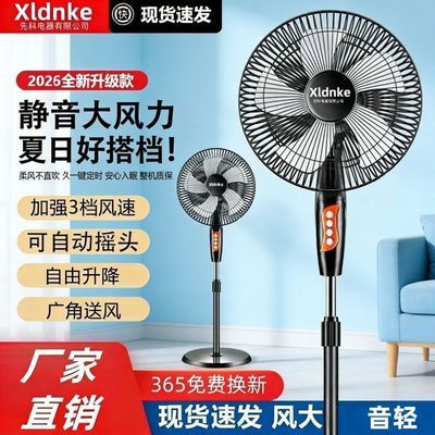 XIdnke电风扇立式家用柔风扇宿舍电扇节能大风量落地扇