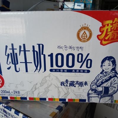 藏小纯纯牛奶200mLⅹ24盒内赠精美抽纸一盒优惠商品图片