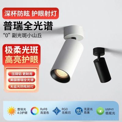 明装射灯可调角度山丘背景墙客厅照画折叠光谱洗墙LED吸顶式