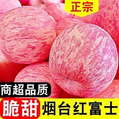 烟台红富士苹果当季冰糖香脆多汁竖纹脆甜新鲜批发整箱果园直发