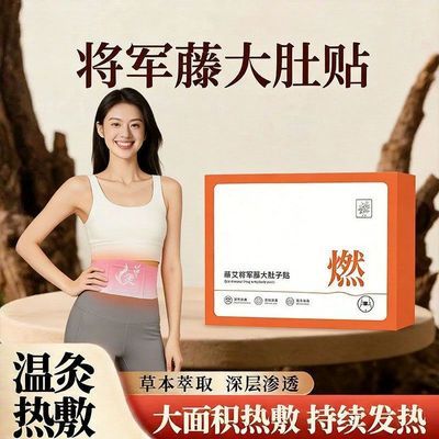 抖音同款将军藤艾灸贴艾灸热敷贴蕲艾蒸汽暖身腰腹湿寒自发热正品
