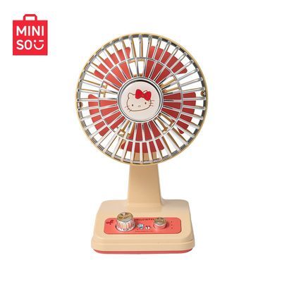 MINISO迷你风扇HelloKitty卡通桌面静音风扇三丽鸥复古办公室宿舍